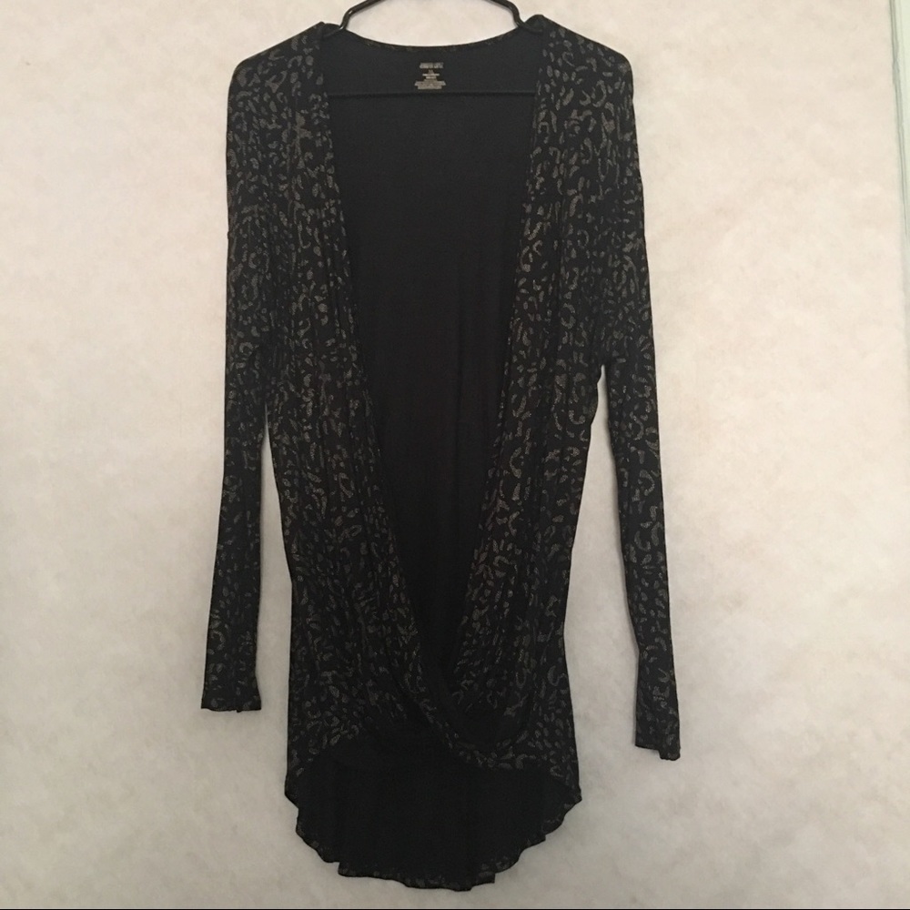 Jennifer Lopez Draped Long Sleeve Top